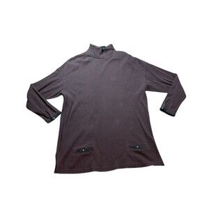 Vtg Fitigues Waffle Knit Tunic Shirt Womens Size XL Oversized Cotton 90s USA